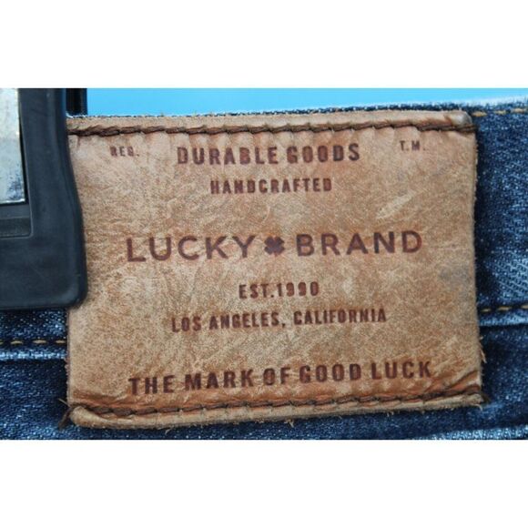 Lucky Brand 410 Athletic Slim Straight Leg Blue Denim Jeans Men 38 INSEAM 32 - Picture 5 of 7